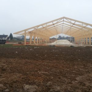Centre équestre – Manège hangar bois 2500 m2